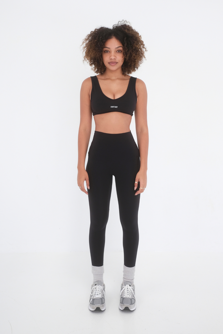 One Shoulder Tank Top - Black
