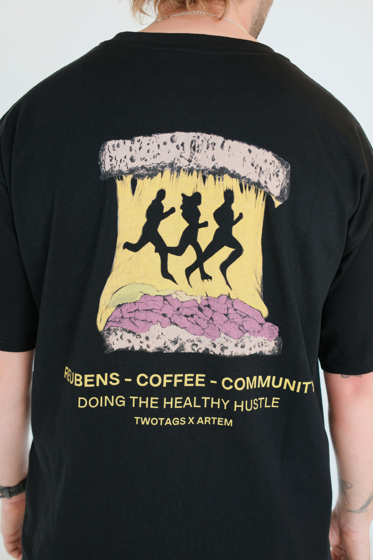 Weekend Reuben Tee -Black