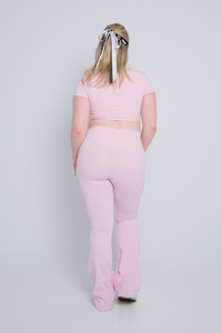 Ruched Flare Pocket (Tall) Leggings - Cherry Blossom