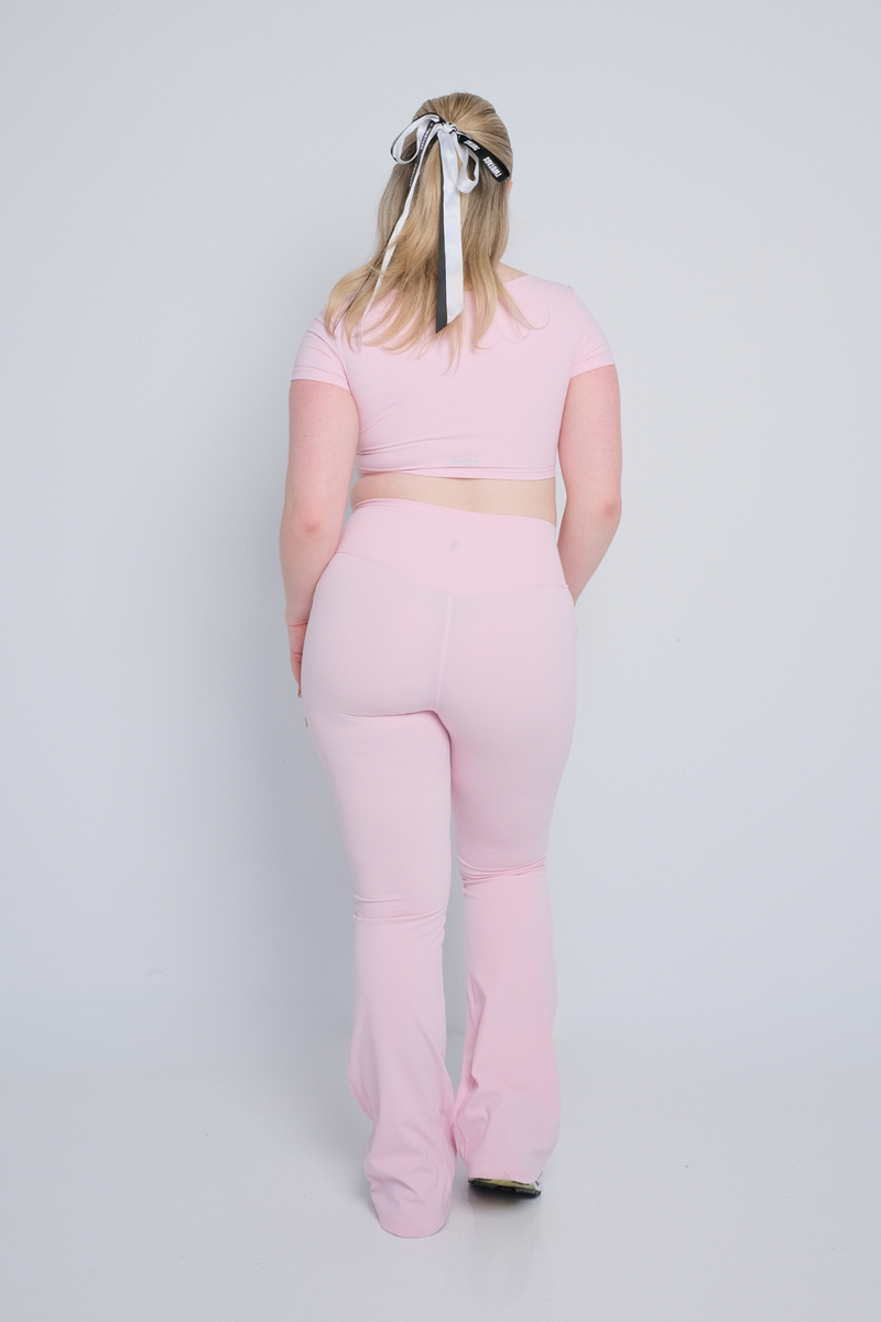 Ruched Flare Pocket (Tall) Leggings - Cherry Blossom