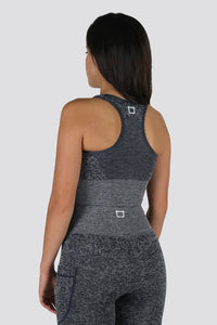 Seamless Leopard Sports Bra - Stormy