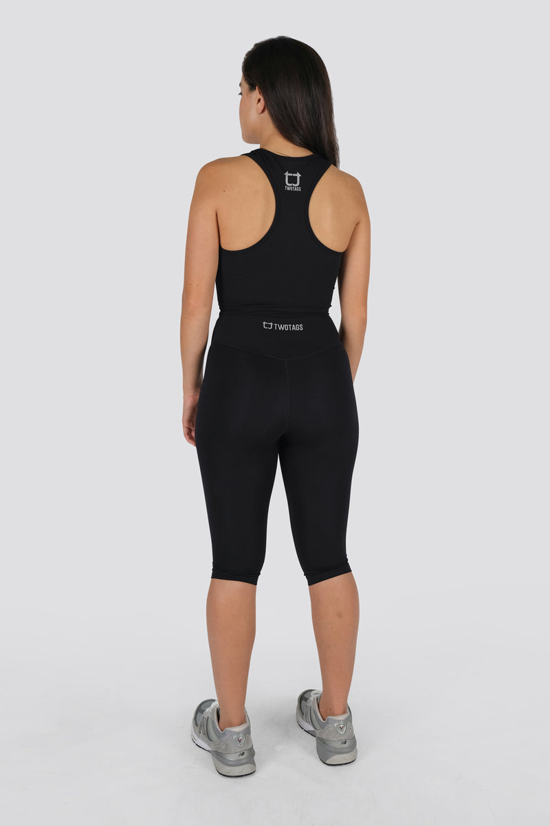 Stellar Capri Highwaisted Leggings - Black