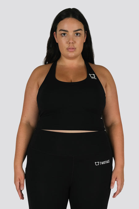 One Shoulder Tank Top - Black